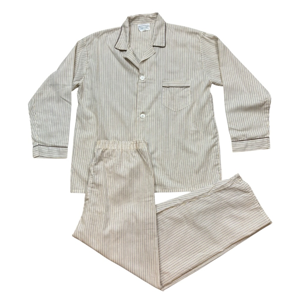 Men’s Vintage 1960’s Fruit of the Loom Two Piece Pajama Set Size Large
